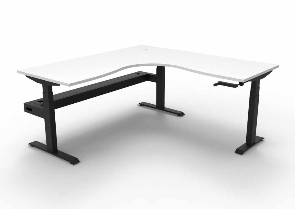 Boost Crank Height Adjustable Corner Desk - 1800x1500 CTNWBS